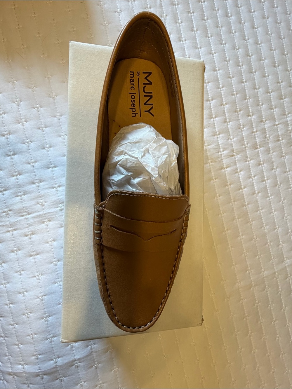 Marc Joseph Naples Tan Leather Penny Loafers women’s - Picture 5 of 10